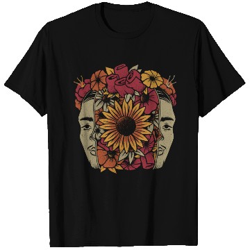 Discover Frida Kahlo Head Flowers T Shirts