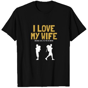 Discover I love my Wife Hiking Outdoor Wander Backpacking T Shirts