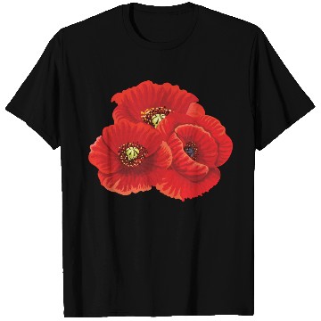 Discover Poppy Flower Flowers Flora Nature T Shirts