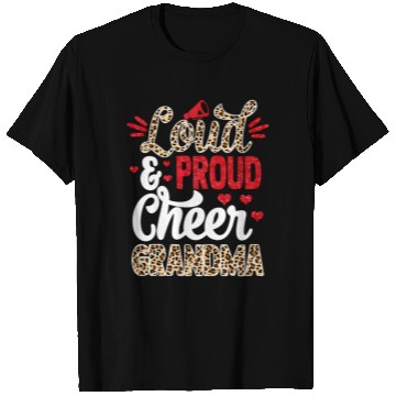 Discover Cheer Grandma Biggest Fan Leopard Print And Pom Po T Shirts