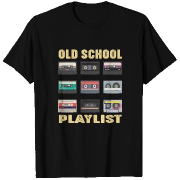 Discover Old School Playlist Retro 80s 90s Music Party T Shirts