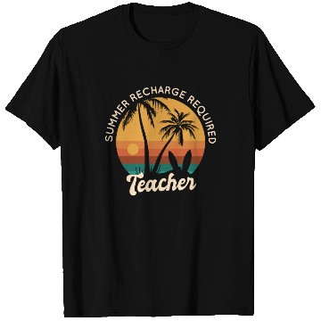 Discover Last Day Of School Teacher Summer Recharge T Shirts