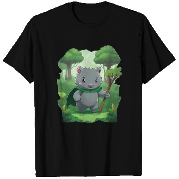 Discover Wombat Hero - Green Cape Wombat T Shirts