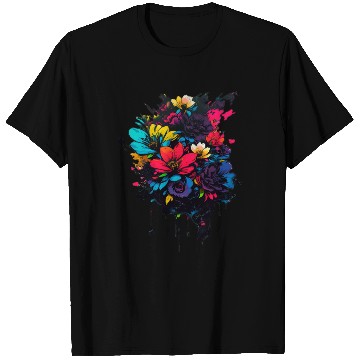 Discover Floral Splash Art T Shirts