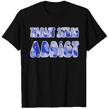 Discover Thrift Store Addict blue camo T Shirts