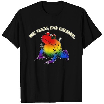 Discover BGD crime - Vintage LGBT Rainbow Frog Meme T Shirts
