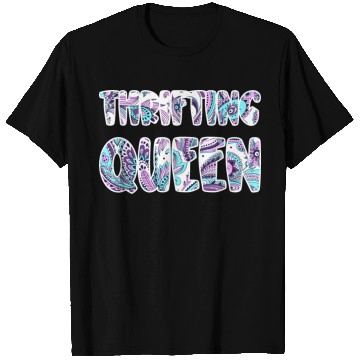 Discover Thrifting Queen paisley T Shirts