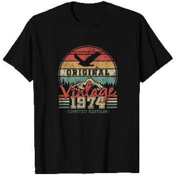 Discover Vintage 1974 Birthday Gift T Shirts
