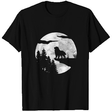Discover Dog Owner Full Moon At Night Pet Bernese Mountain T Shirts