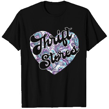 Discover Thrift Stores paisley heart T Shirts