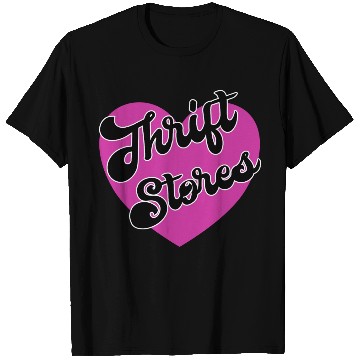 Discover Thrift Stores pink heart T Shirts