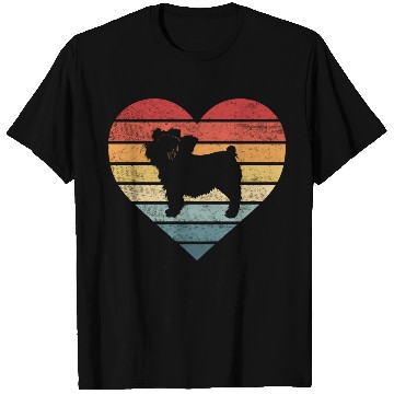 Discover Yorkie Lover Retro Sunset Silhouette T Shirts