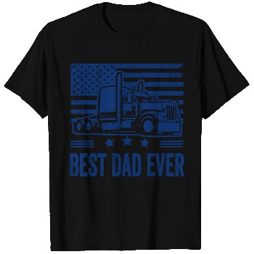 Discover Best Dad Ever Us American Flag Father's Day Truck T Shirts