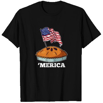 Discover American Flag USA Apple Pie Merica 4th of July T Shirts