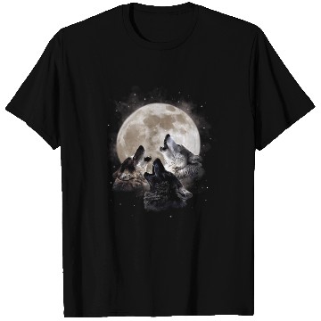 Discover Three Wolves Howling At The Moon - Wolf T Shirts