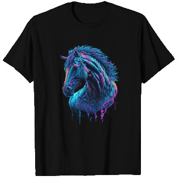 Discover Neon Horse Graffiti T Shirts