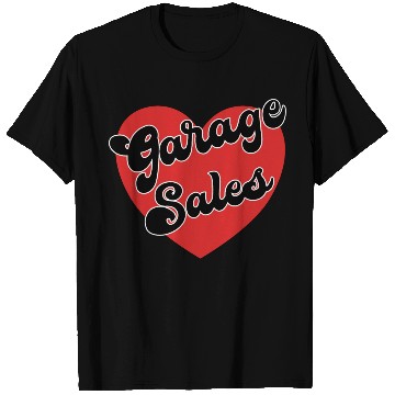 Discover Garage Sales red heart T Shirts