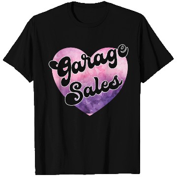 Discover Garage Sales purple pink watercolor heart T Shirts