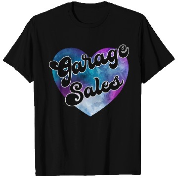 Discover Garage Sales purple blue watercolor heart T Shirts