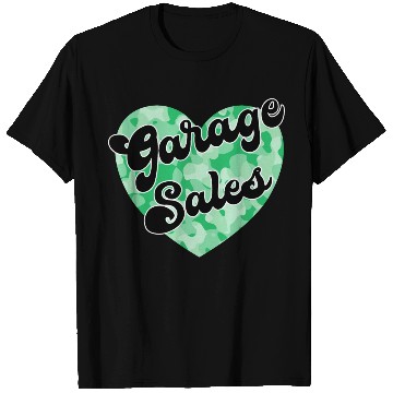 Discover Garage Sales green camo heart T Shirts