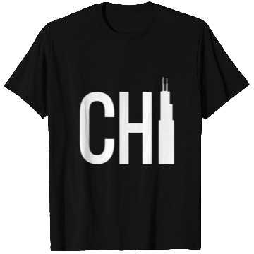 Discover Chi White Chicago Skyscraper City T Shirts
