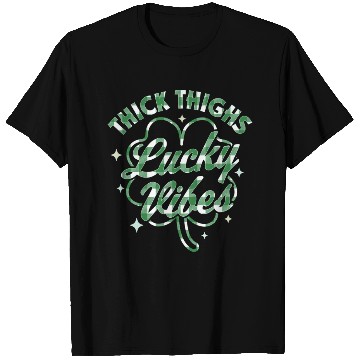Discover Thick Thighs Lucky Vibes Buffalo Plaid Saint T Shirts