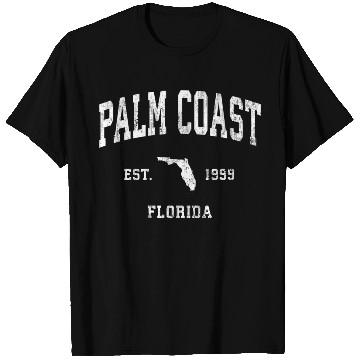 Discover Palm Coast Florida Fl Vintage Athletic T Shirts