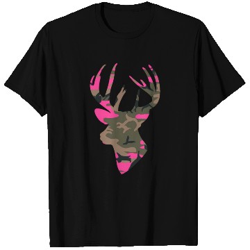 Discover Deer -S Camo Outfitter Black T Shirts