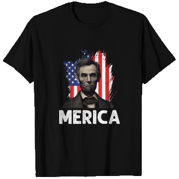 Discover Merica Lincoln President Independence Day Party T Shirts