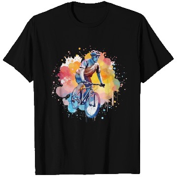 Discover Ride to Freedom - Watercolor Style Cycling Art T Shirts
