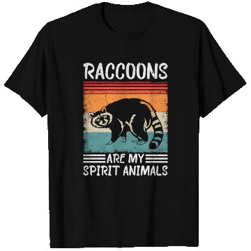 Discover Raccoon Lover My spirit Animal Is A Racoon Retro T Shirts