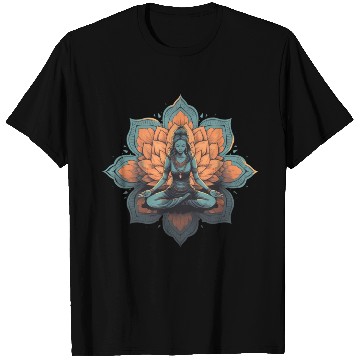 Discover Women's Yoga Meditation Lotus Design T Shirts