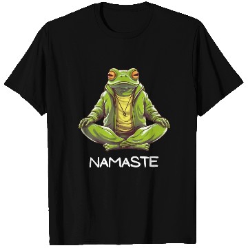 Discover Yoga Meditation Namaste Frog T Shirts