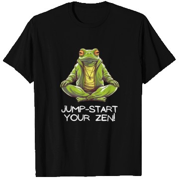 Discover Yoga Meditation Jump-start your zen Frog T Shirts