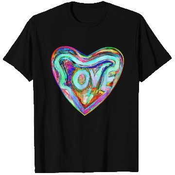 Discover Psychedelic Pride Rainbow Love Heart T Shirts