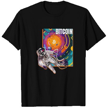 Discover Bitcoin Coin-Crypto Astronaut T Shirts