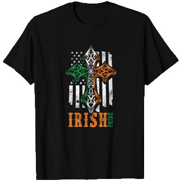 Discover Irish American Flag Celtic Cross T Shirts