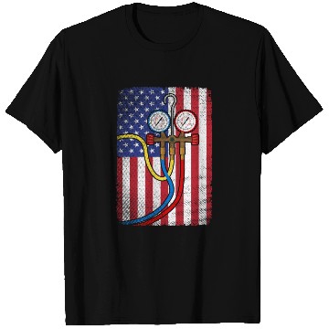 Discover Patriotic HVAC Technician American Flag HVAC Tech T Shirts