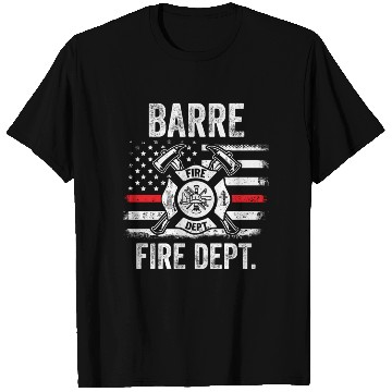 Discover Barre Vermont Fire Dept Thin Red Line T Shirts