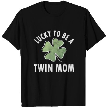 Discover Lucky To Be A Twin Mom Saint Patric Day T Shirts