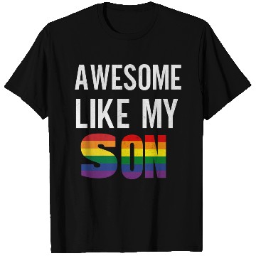Discover Awesome Like My Son Pride Rainbow flag T Shirts