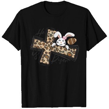 Discover Happy Easter He Is Risen Jesus Cross Easter Bunny T Shirts