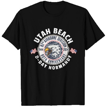 Discover UTAH Beach airborne division 80th anniversary T Shirts