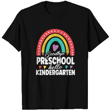 Discover Goodbye Preschool Hello Kindergarten Teacher Back T Shirts