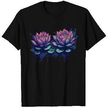 Discover Neon Lotus Flowers T Shirts