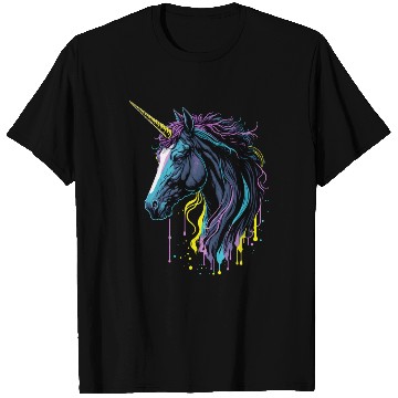 Discover Neon Splash Unicorn T Shirts