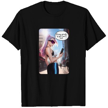 Discover Cyberpunk Waifu Influencer Design 7 T Shirts
