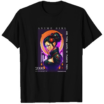 Discover Futuristic Cyberpunk Anime Girl T Shirts