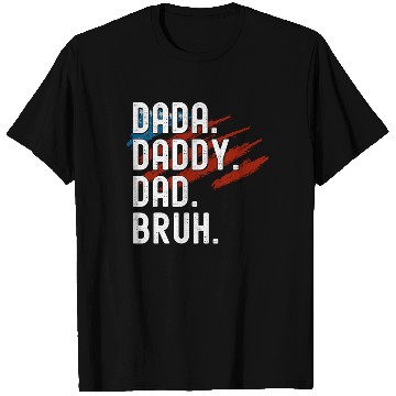 Discover Men Dada Daddy Dad Bruh Fathers Day Vintage Funny T Shirts
