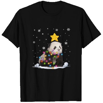 Discover Panda Bear Animals Tree Lights T Shirts